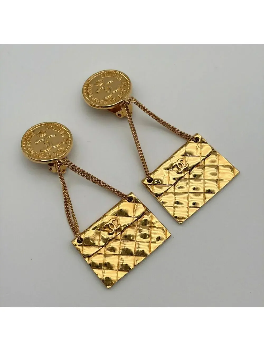 Chanel Cc Logo Clip-On Earrings Metal #357900C98B